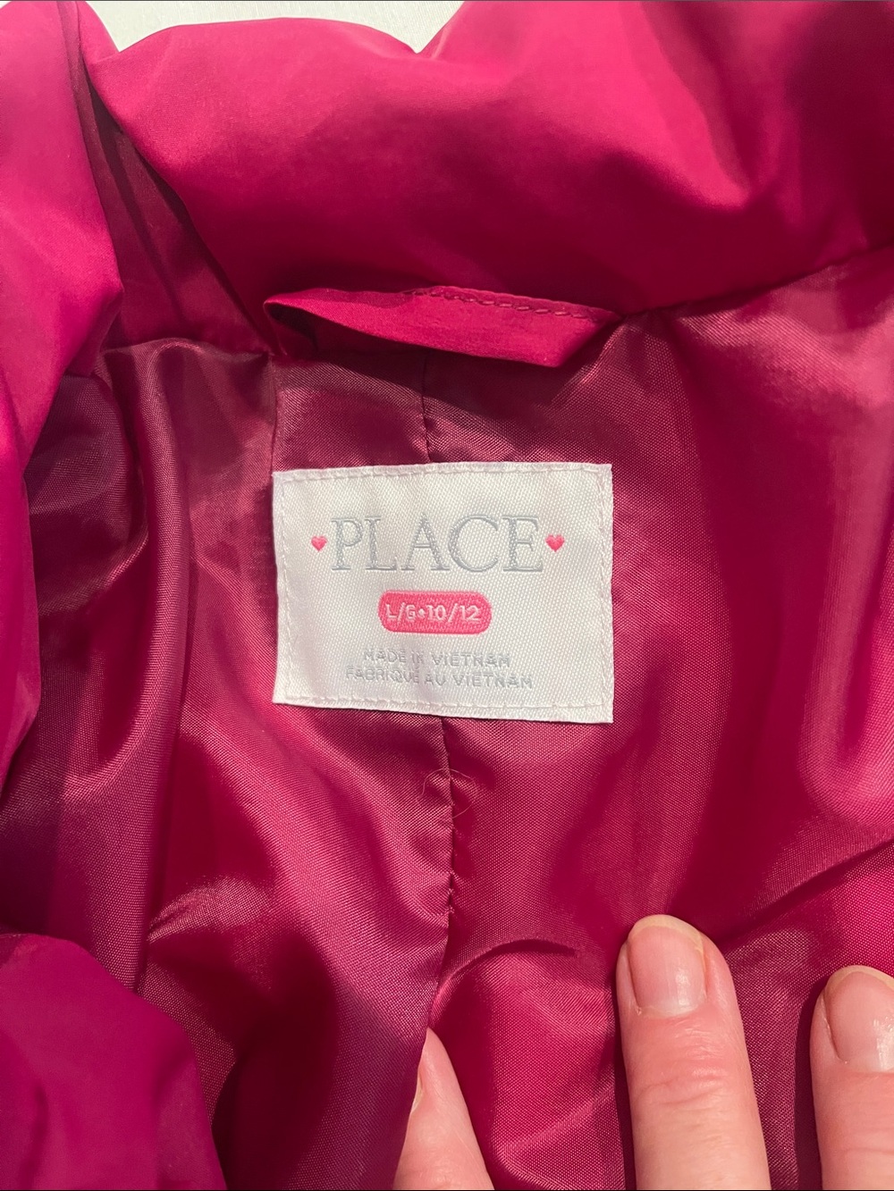 Place Kids Puffer Jacket in Raspberry - Picture 2 of 7